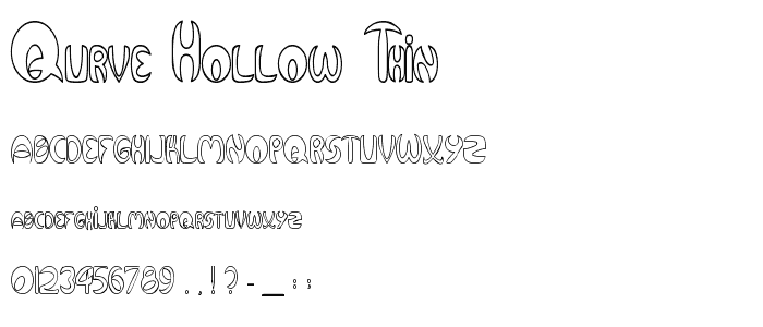 Qurve Hollow Thin font
